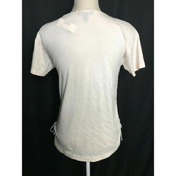 J Crew New Baby Pink Lace Up Short sleeve t shirt - Picture 4 of 7